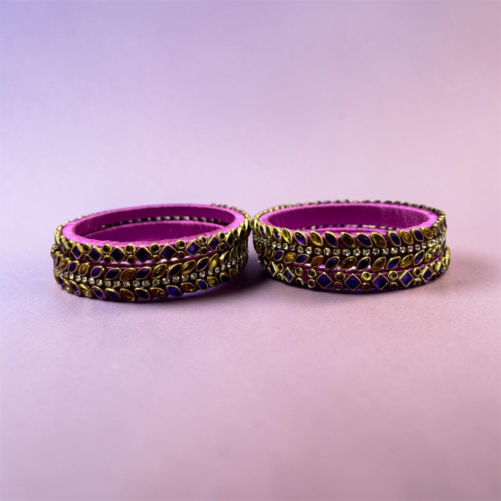 pink sludged royal bangles