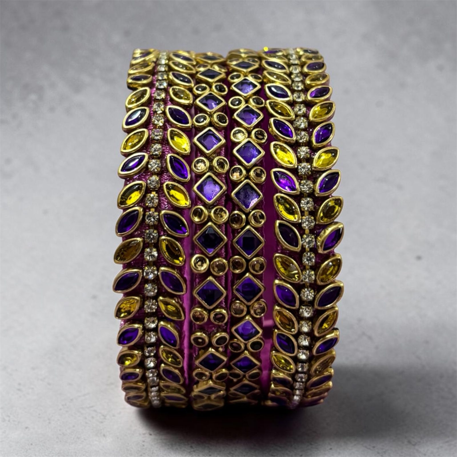 pink sludged royal bangles